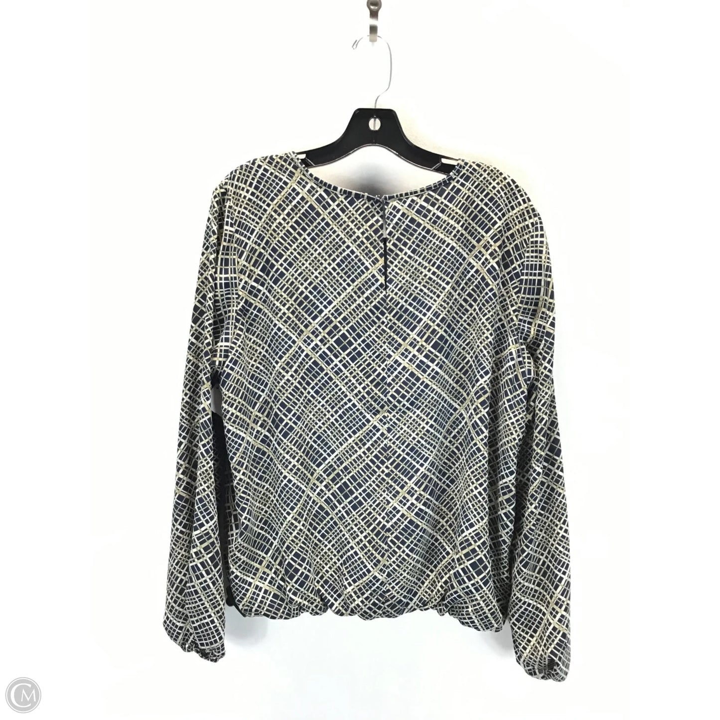 Top Long Sleeve By Tommy Hilfiger In Blue & Tan, Size: Xl