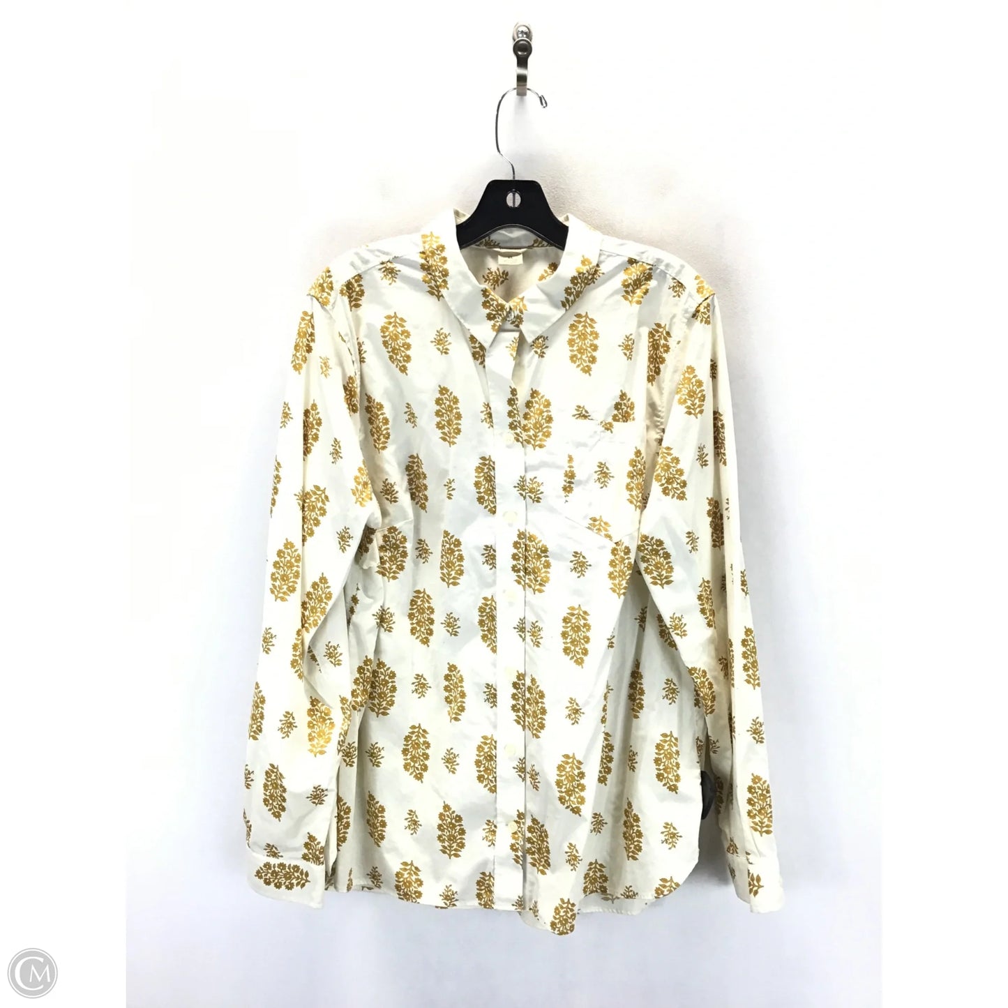 Top Long Sleeve By Duluth Trading In Cream & Tan, Size: Xl