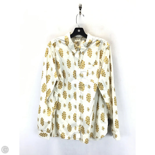 Top Long Sleeve By Duluth Trading In Cream & Tan, Size: Xl