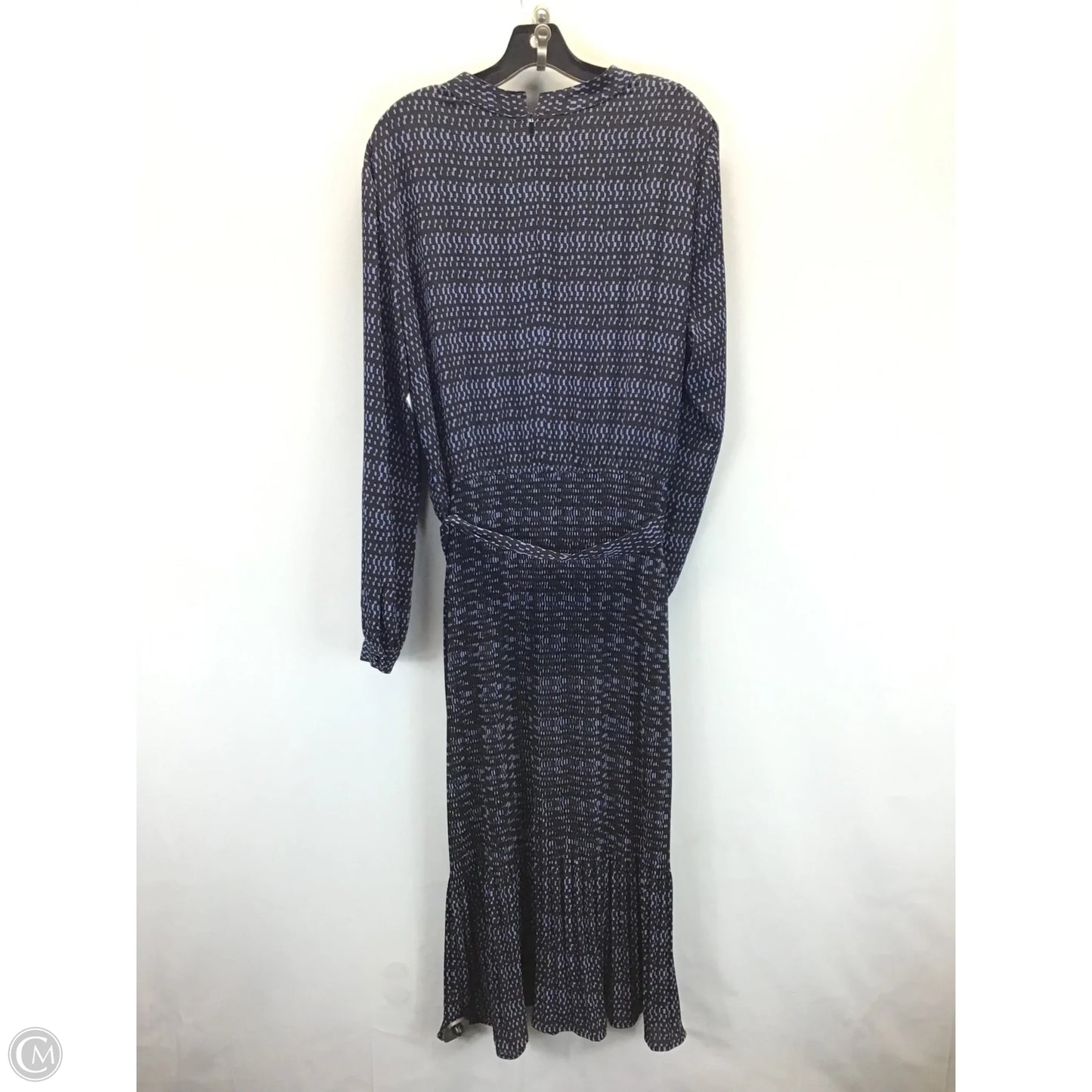 Dress Casual Midi By Anne Klein In Black & Blue, Size: Xl