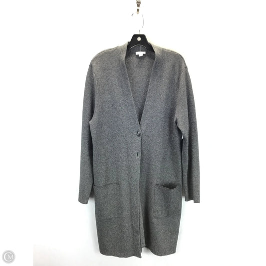 Sweater Cardigan By J. Jill In Grey, Size: L