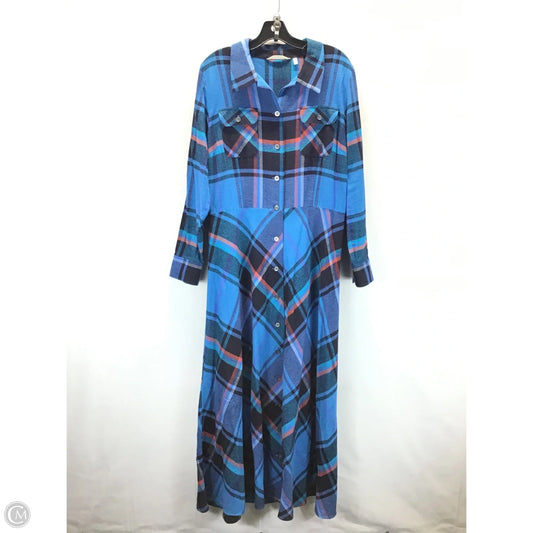Dress Casual Maxi By Soft Surroundings In Plaid Pattern, Size: L