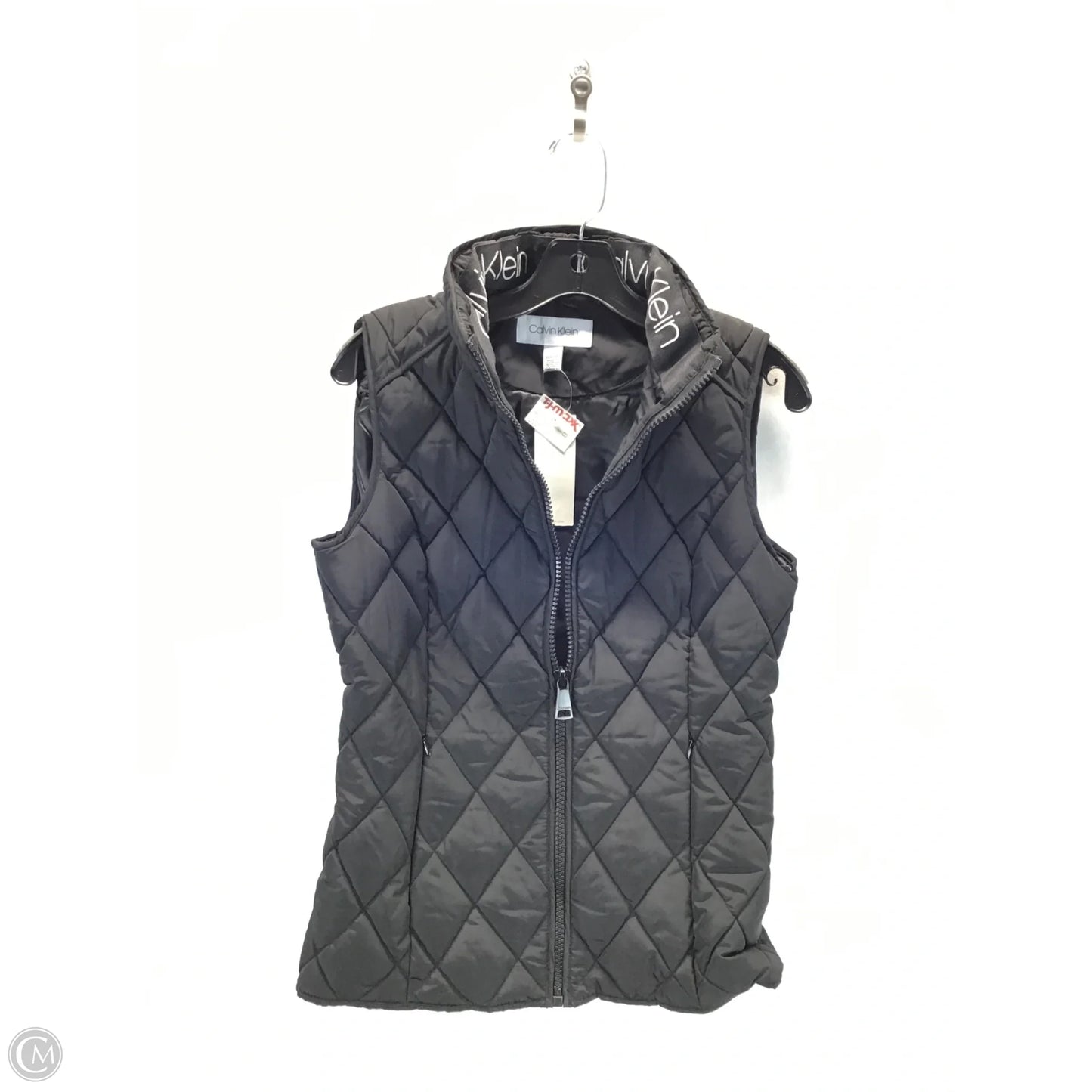 Vest Puffer & Quilted By Calvin Klein In Black, Size: Xs