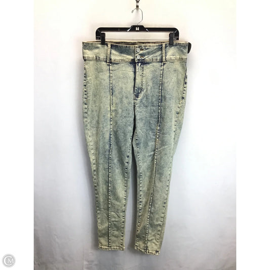 Jeans Skinny By Shein In Blue & Tan, Size: 2x