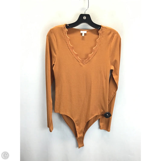 Bodysuit By Clothes Mentor In Orange, Size: L