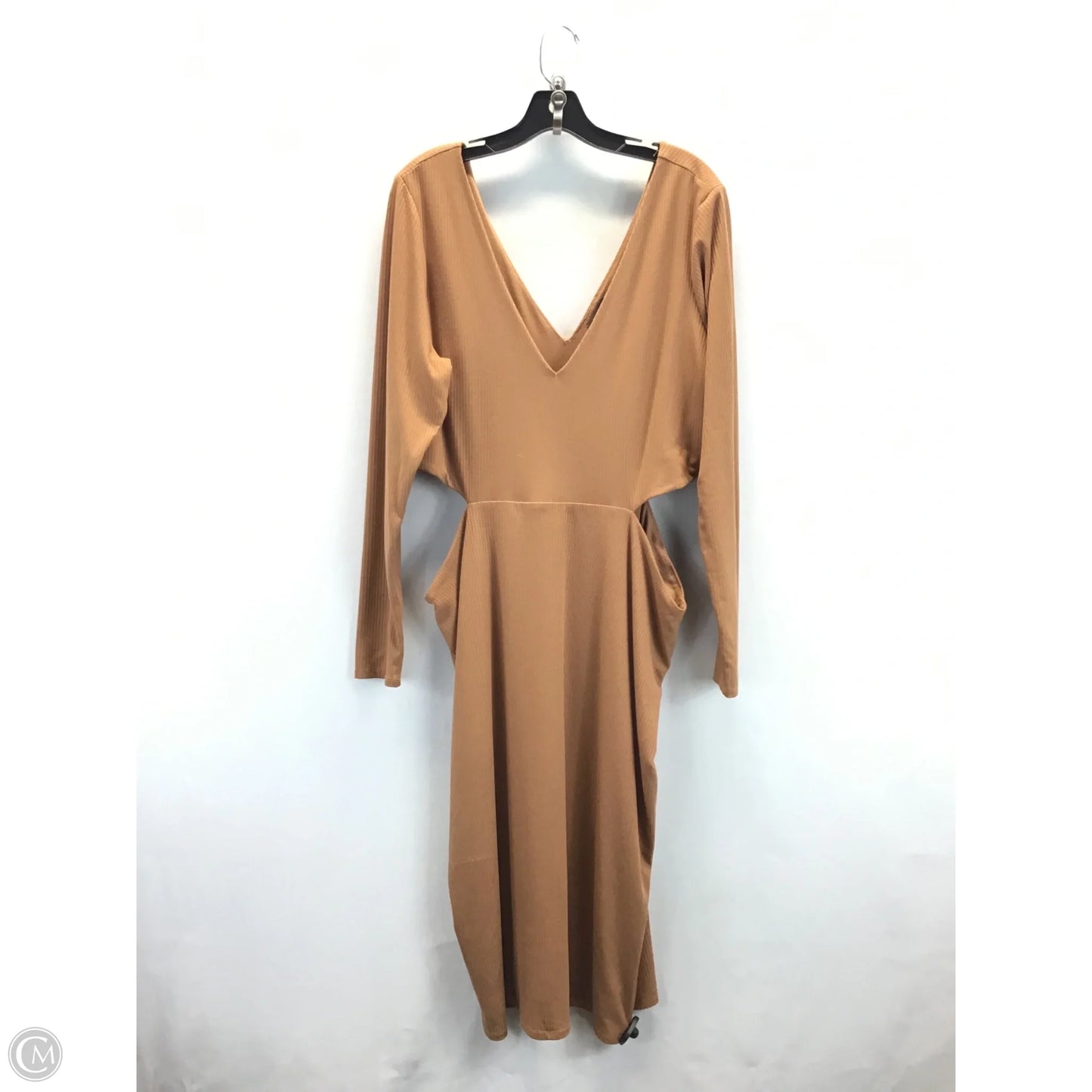 Dress Casual Midi By Afrm In Tan, Size: 2x