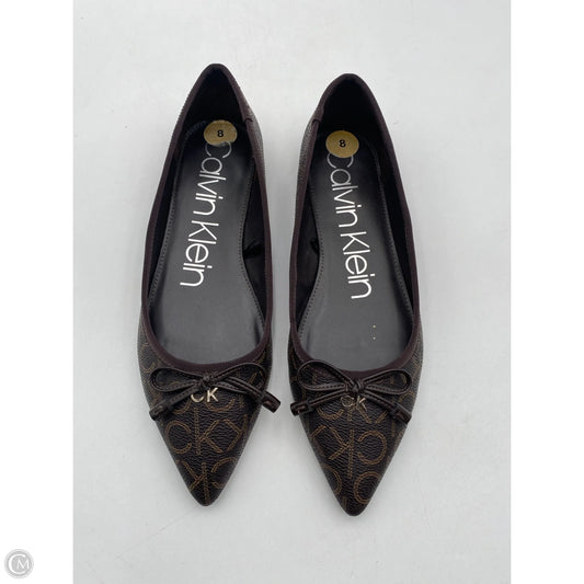 Shoes Flats By Calvin Klein In Brown & Tan, Size: 8