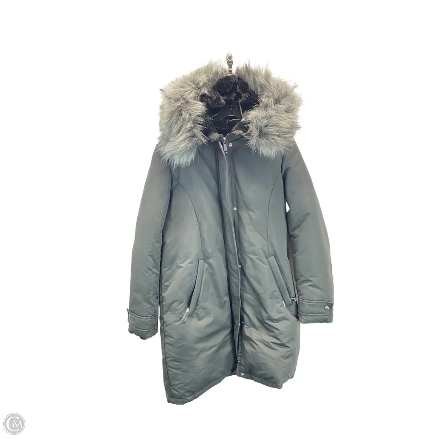 Coat Parka By Nine West In Grey, Size: M