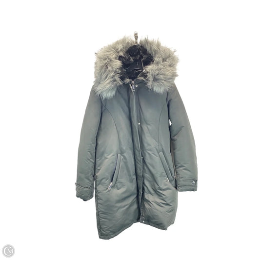 Coat Parka By Nine West In Grey, Size: M