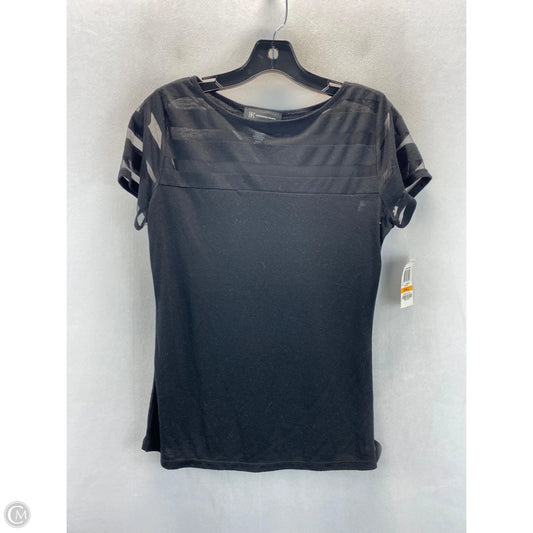 Top Short Sleeve By International Concepts In Black, Size: S