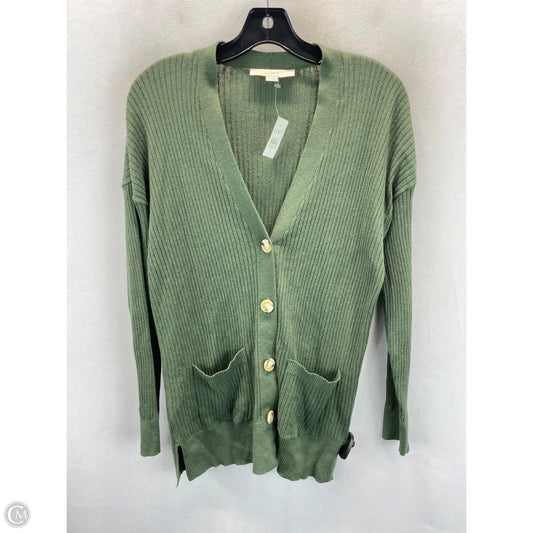 Sweater Cardigan By Loft In Green, Size: S