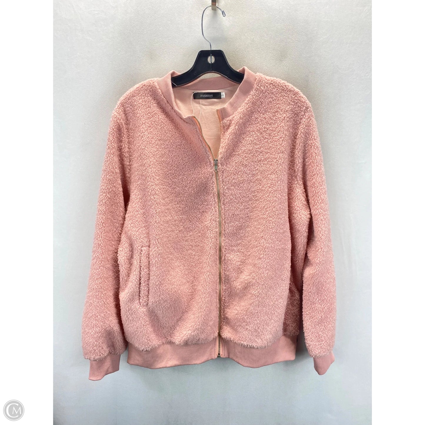 Jacket Faux Fur & Sherpa By Clothes Mentor In Pink, Size: L