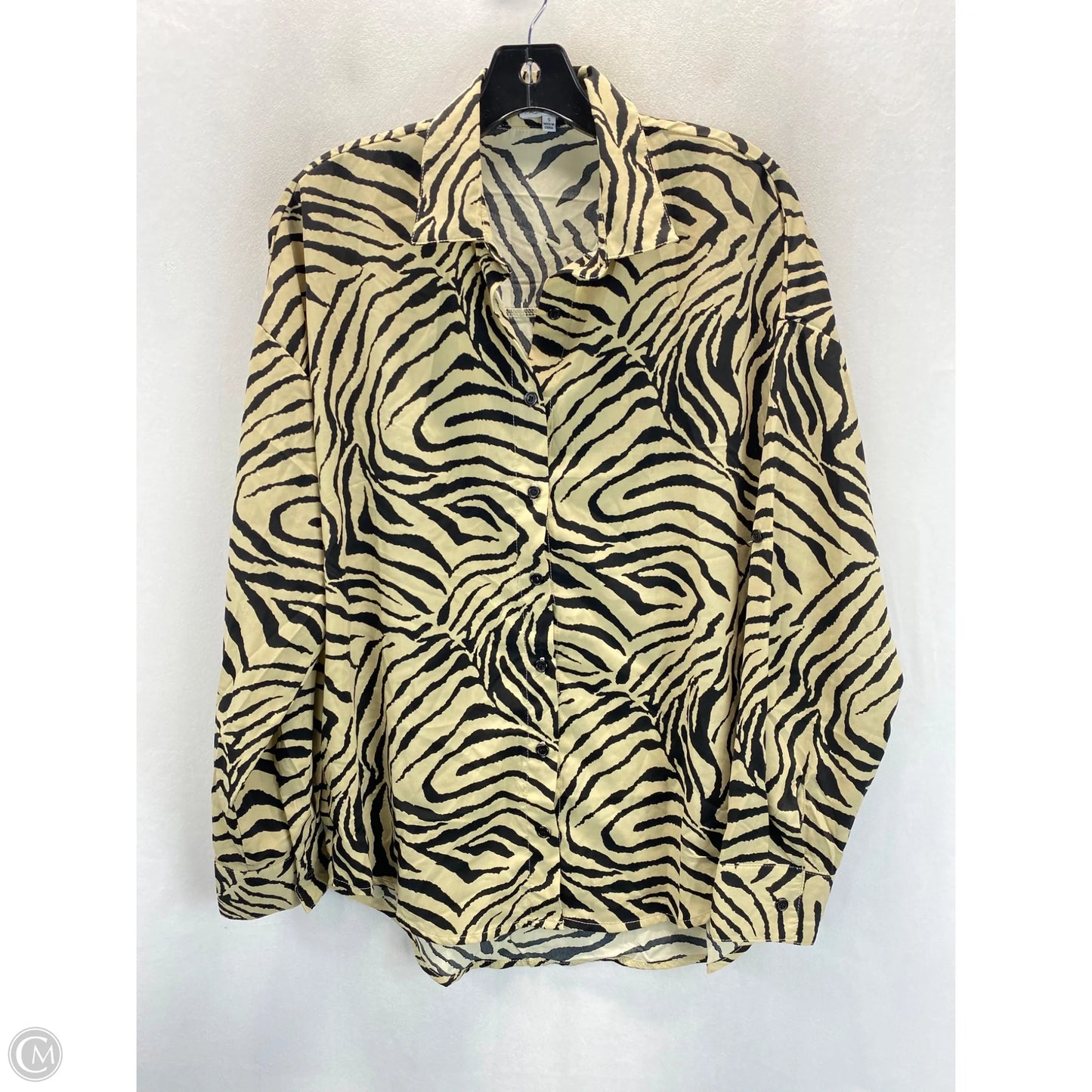 Top Long Sleeve By Fashion Nova In Animal Print, Size: S
