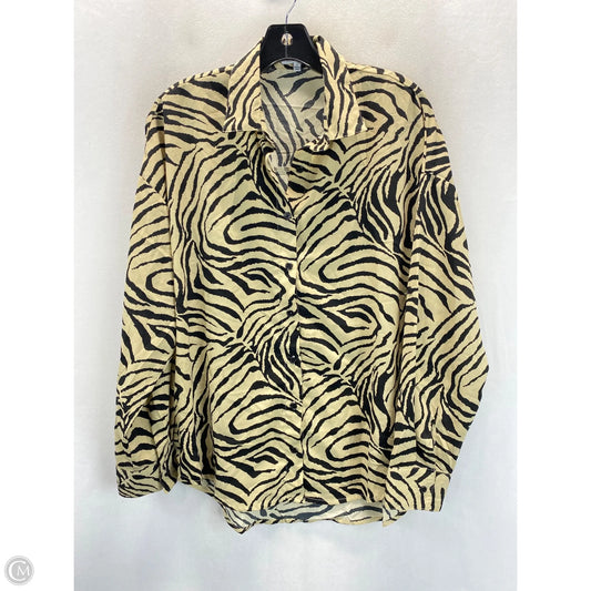 Top Long Sleeve By Fashion Nova In Animal Print, Size: S