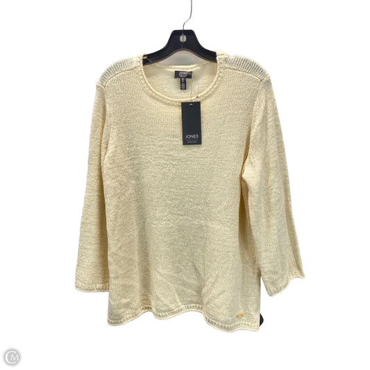 Sweater By Jones New York In Cream, Size: L