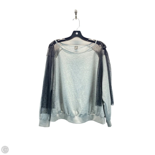 Top Long Sleeve By Shein In Grey, Size: Xl