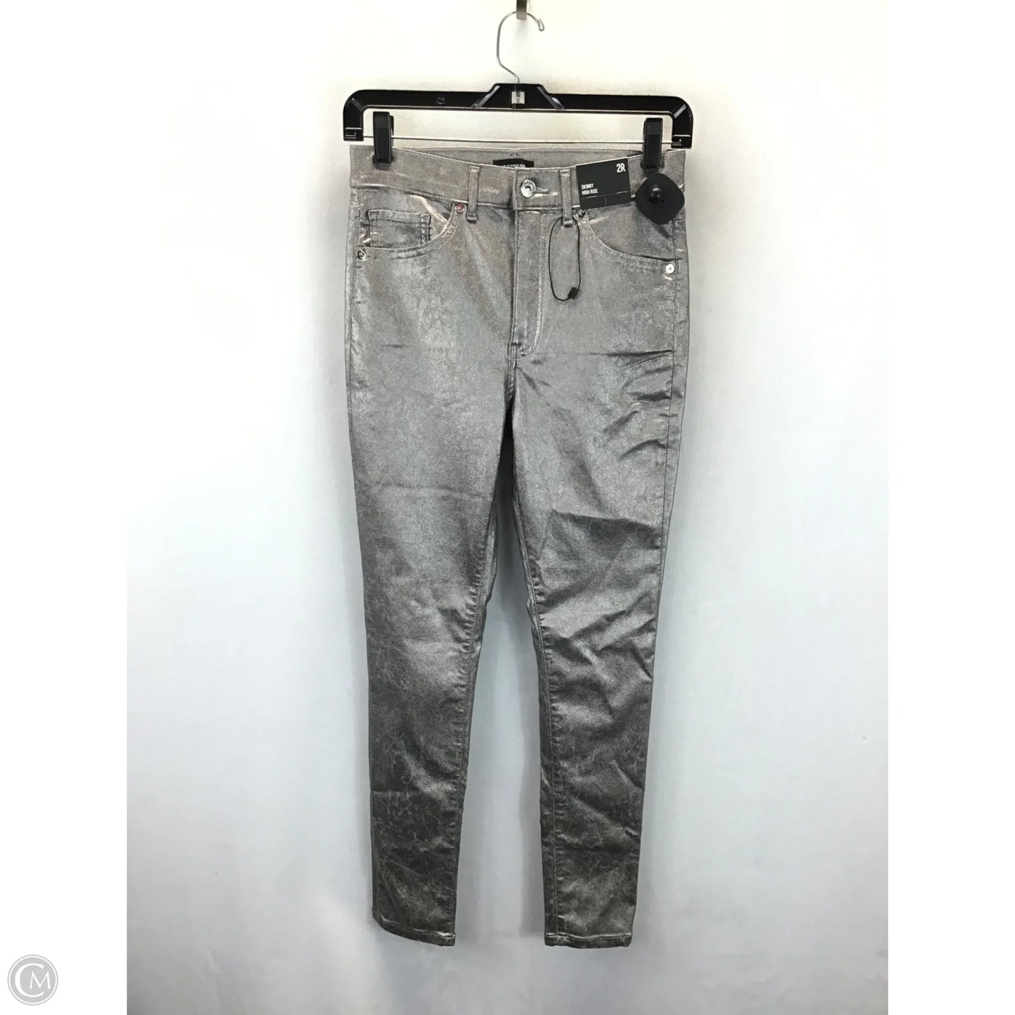 Jeans Skinny By Express In Silver, Size: 2