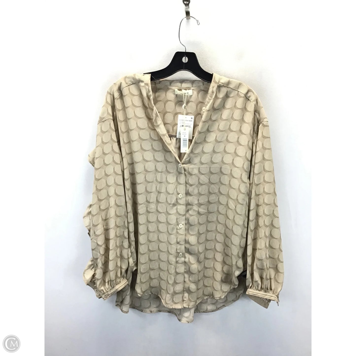 Top Long Sleeve By Max Studio In Beige, Size: M