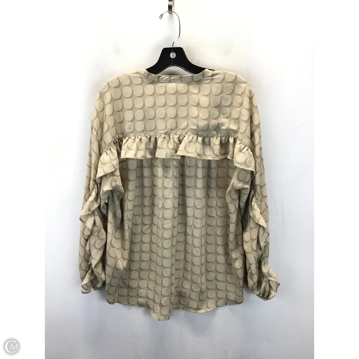 Top Long Sleeve By Max Studio In Beige, Size: M