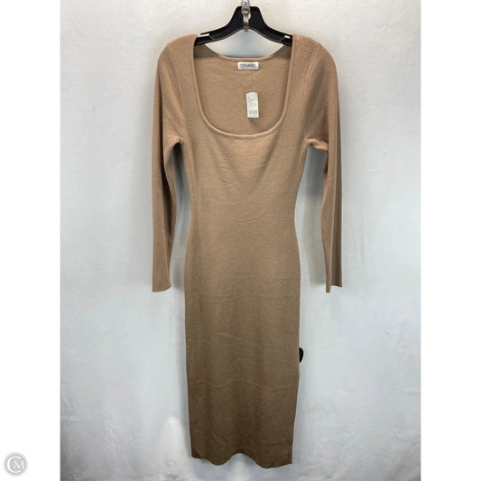 Dress Casual Midi By Clothes Mentor In Brown, Size: L