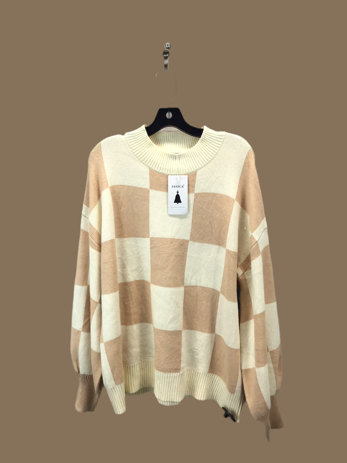 Sweater By Clothes Mentor In Cream & Tan, Size: Xl