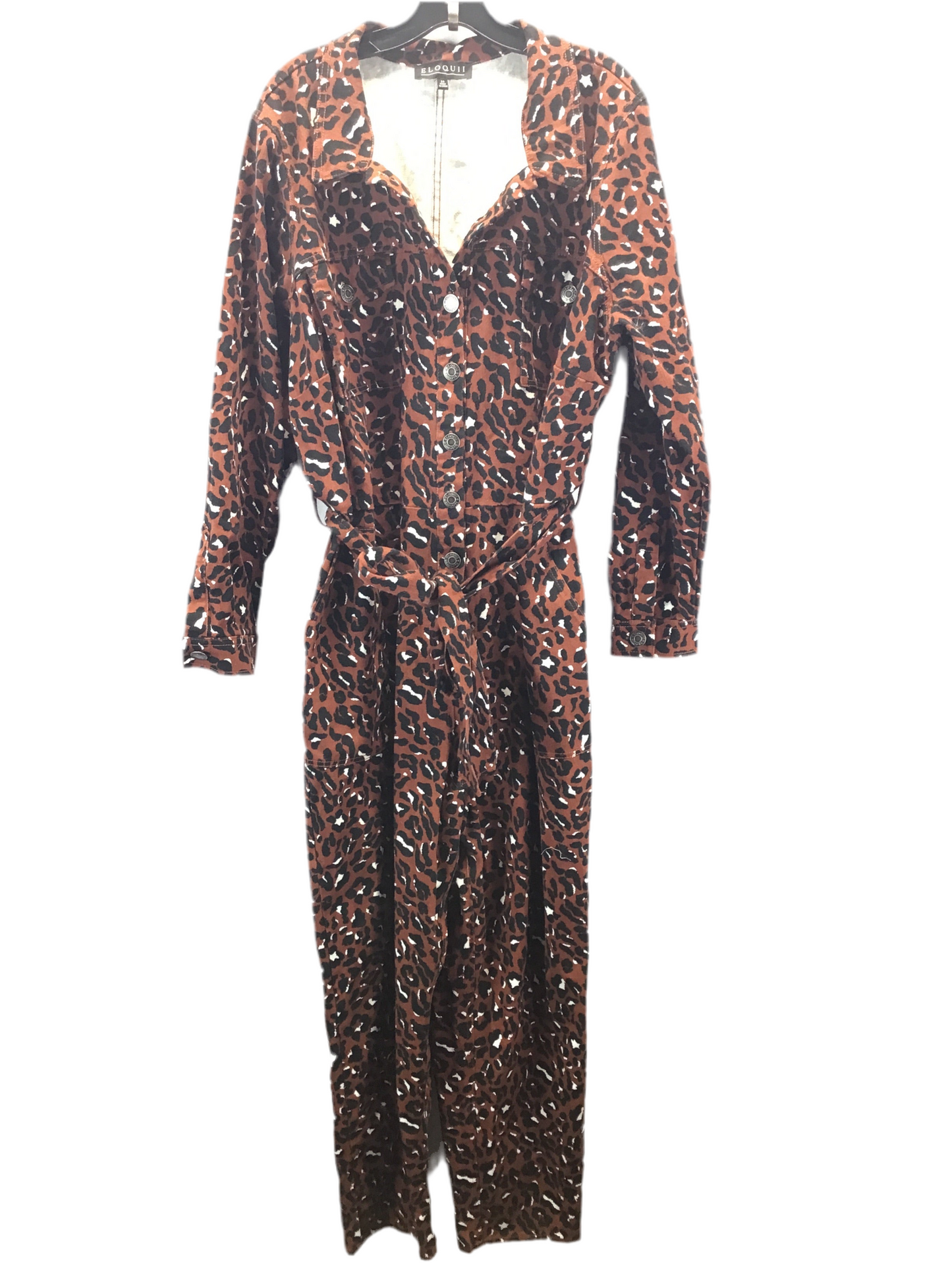 Jumpsuit By Eloquii In Leopard Print, Size: 2x