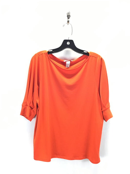Top 3/4 Sleeve By H&M In Orange, Size:L