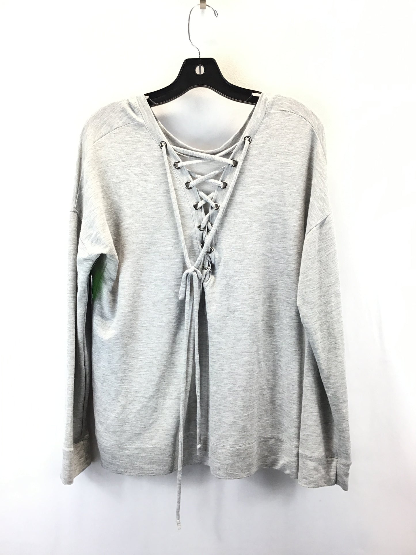 Top Long Sleeve Basic By Yogalicious In Grey, Size: L