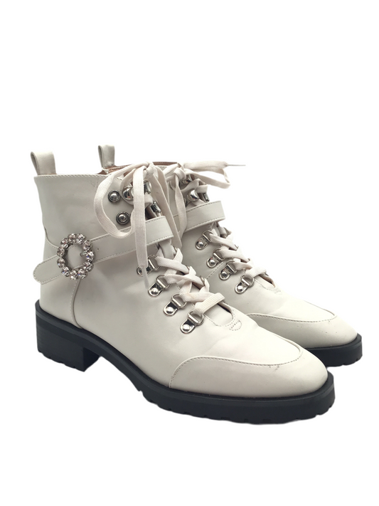 Boots Combat By Nanette By Nanette Lepore In Beige, Size: 9.5