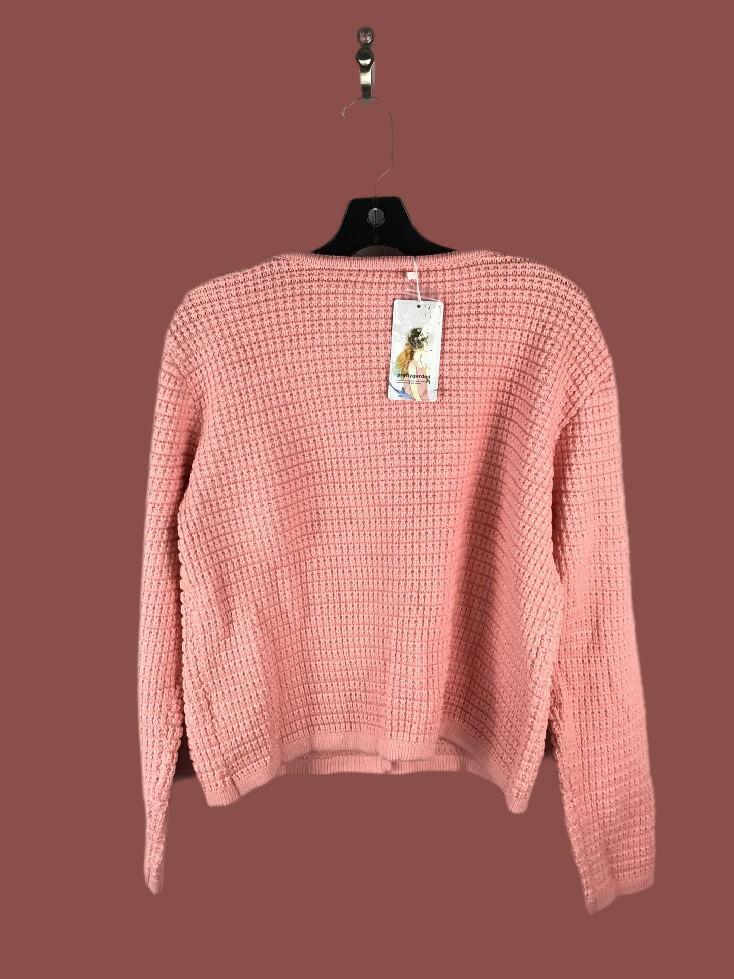 Sweater Cardigan By Clothes Mentor In Peach, Size: M