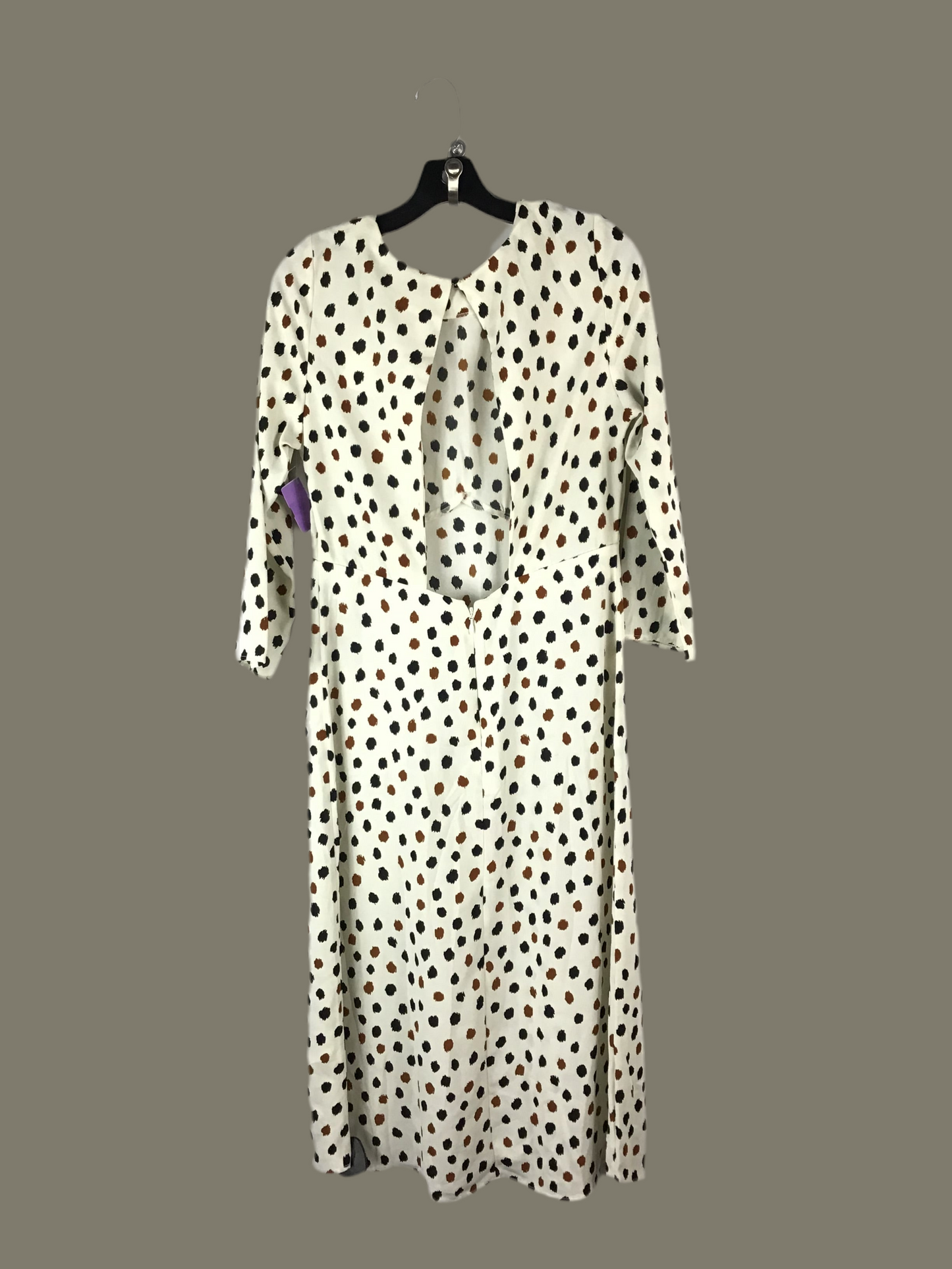 Dress Casual Midi By H&m In Polkadot Pattern, Size: 8