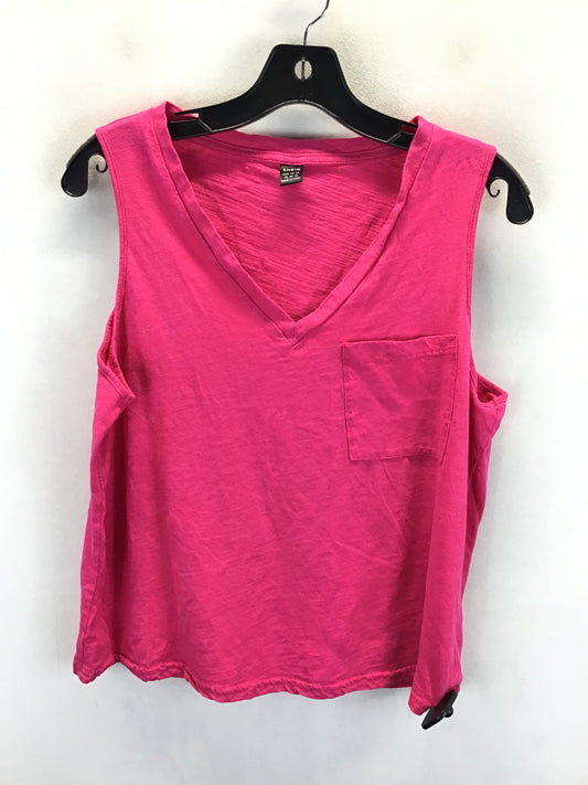 Top Sleeveless Basic By Shein In Pink, Size: L