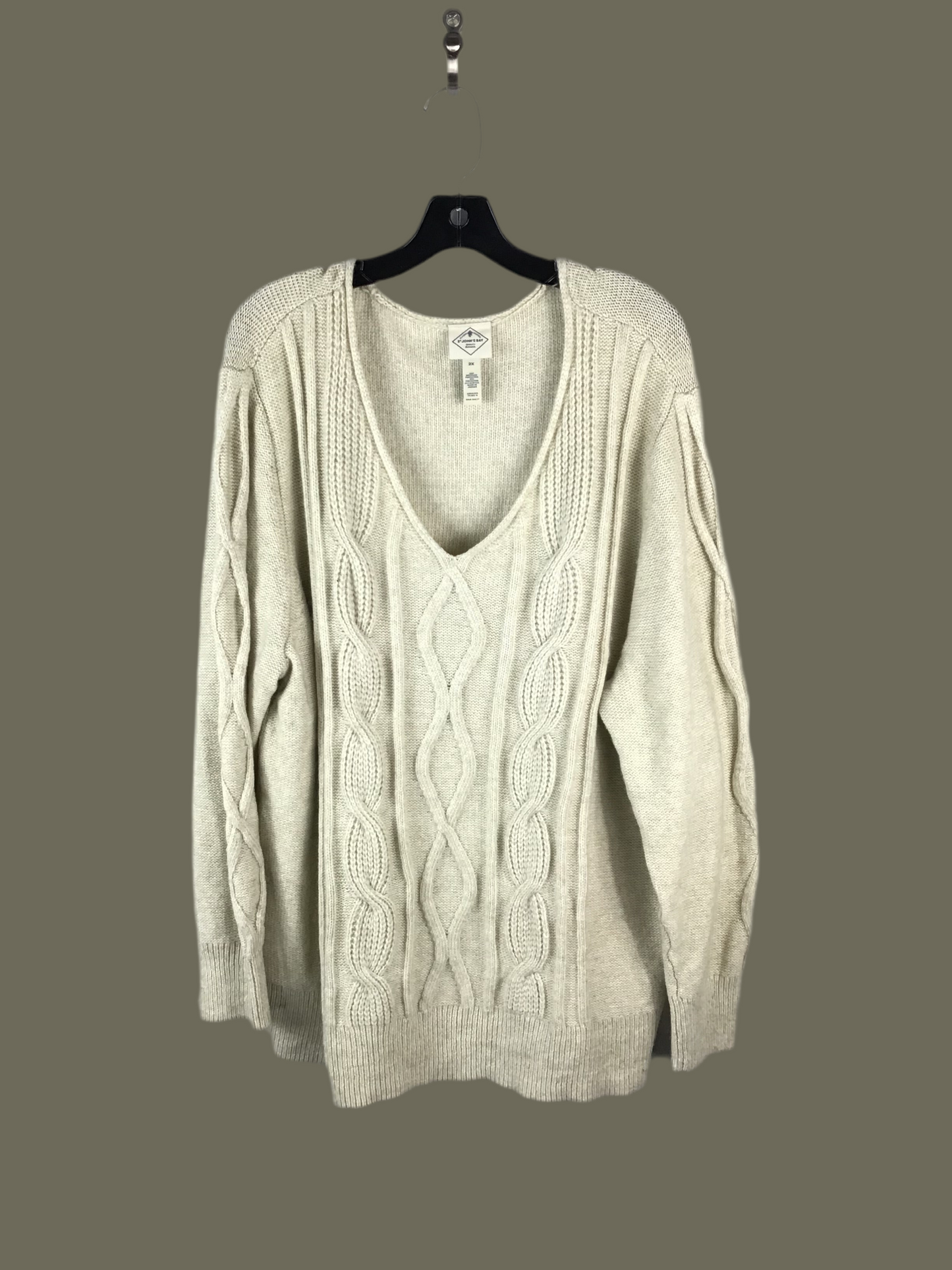 Sweater By St Johns Bay In Cream, Size: 2x