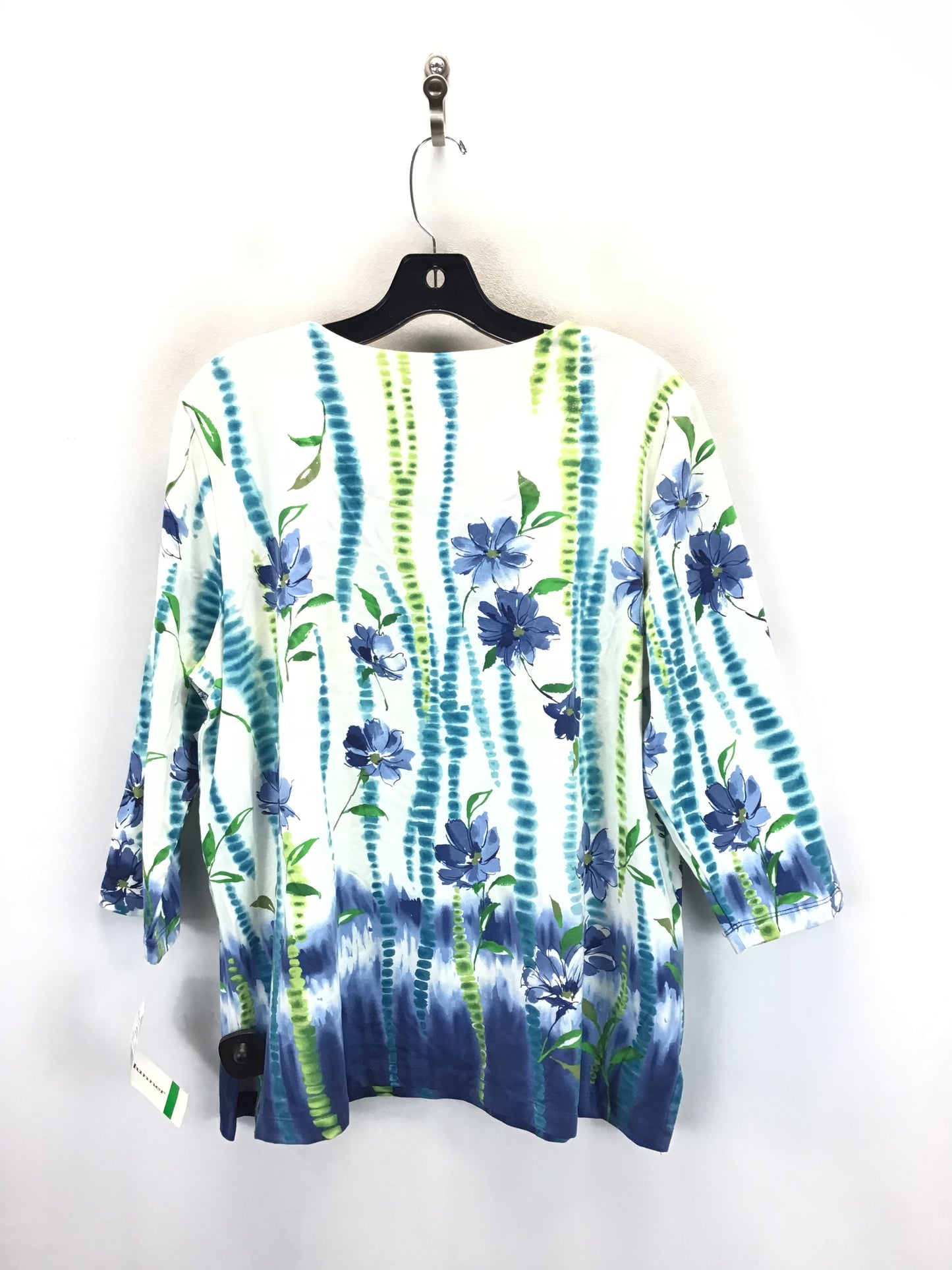 Top 3/4 Sleeve By Alfred Dunner In Floral Print, Size:L