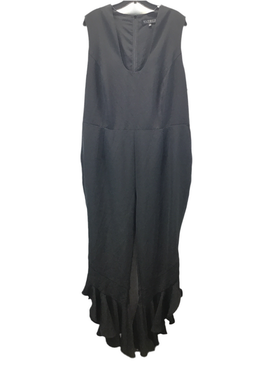 Jumpsuit By Eloquii In Black, Size: 2x