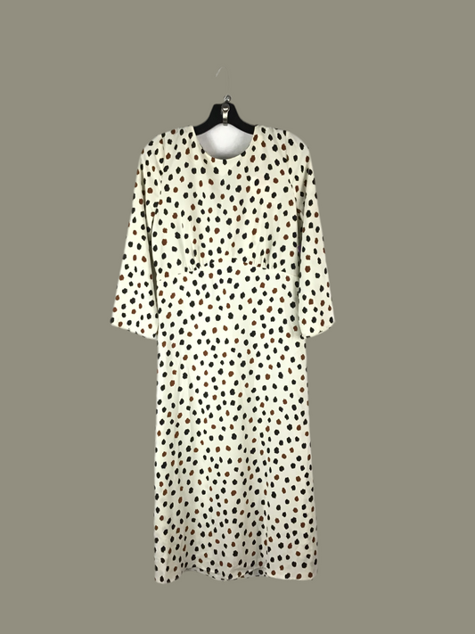 Dress Casual Midi By H&m In Polkadot Pattern, Size: 8