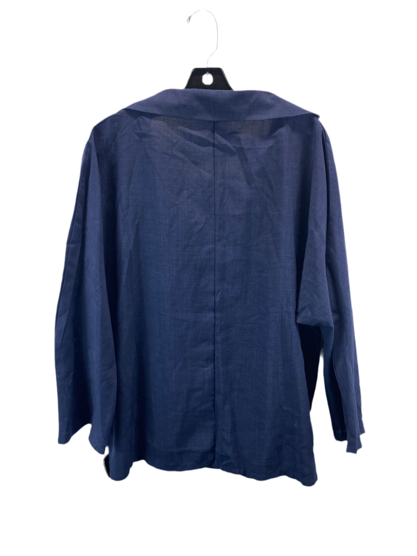 Top 3/4 Sleeve By Misslook In Blue, Size: 2x