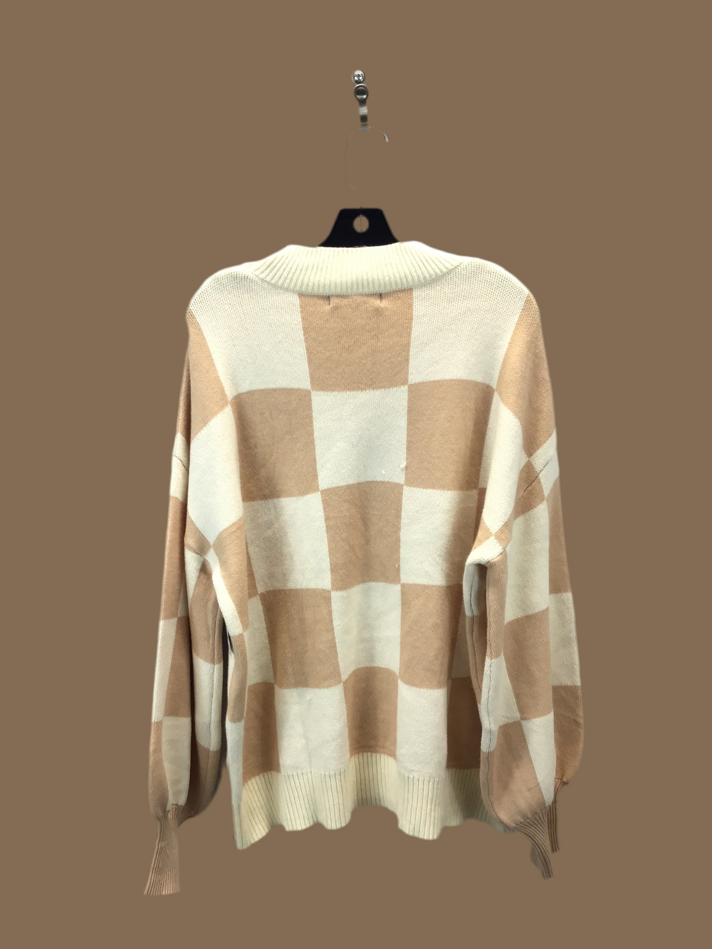 Sweater By Clothes Mentor In Cream & Tan, Size: Xl